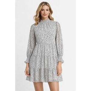 Womens Sm Floral Ruffle Smocked Prairie Mini Dress In The Beginning Los Angeles